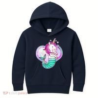 Cute Unicorn Mermaid Heart Kids Hoodie thumb 0