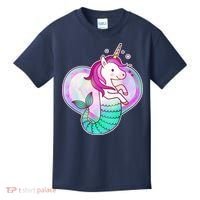 Cute Unicorn Mermaid Heart Kids T-Shirt thumb 0