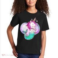 Cute Unicorn Mermaid Heart Kids T-Shirt thumb 2