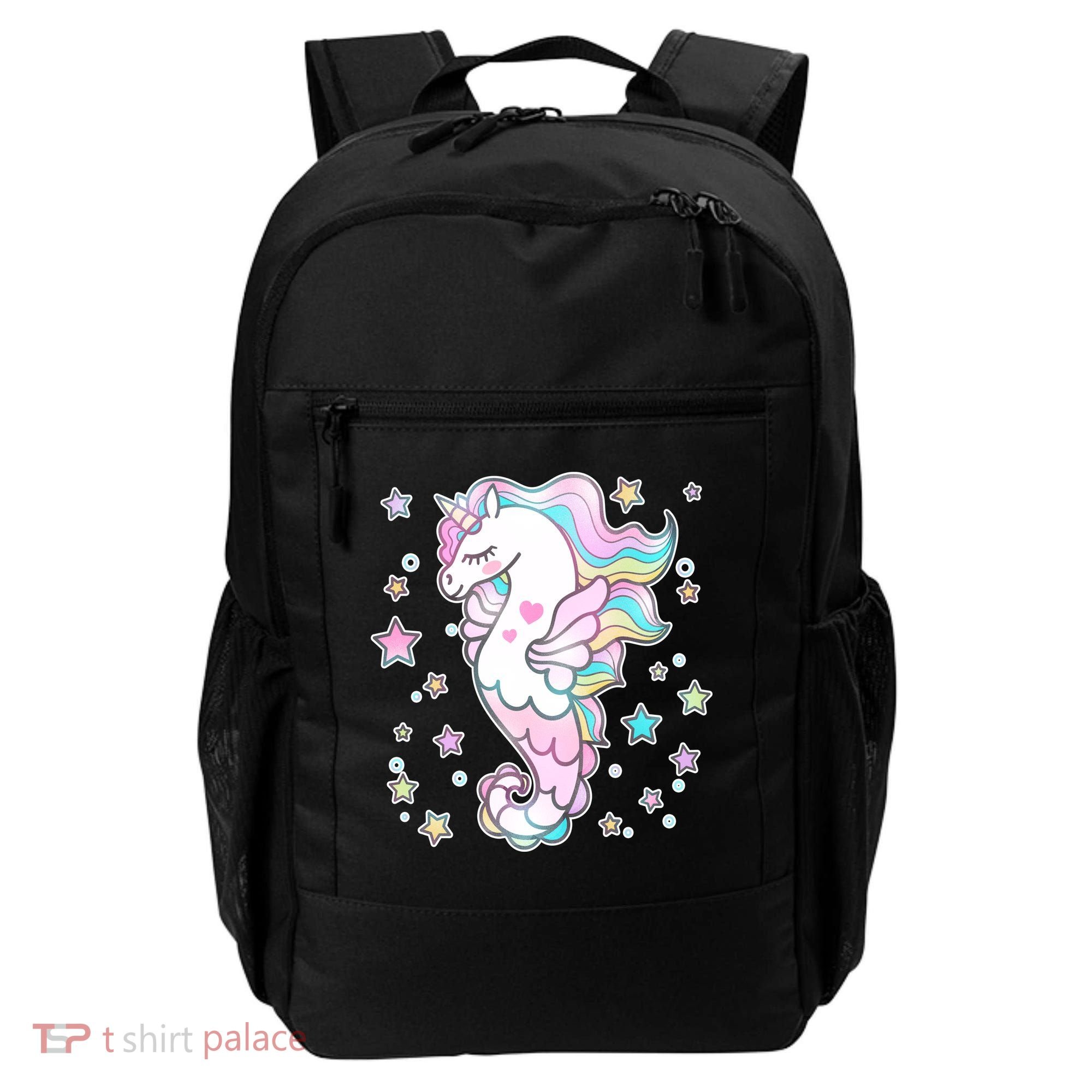 Cute Unicorn Seahorse Uni-Maid Backpack