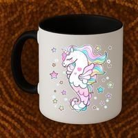 Cute Unicorn Seahorse Uni-Maid Coffee Mug thumb 2