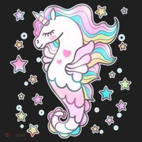 Cute Unicorn Seahorse Uni-Maid Beanie thumb 2