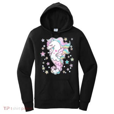 Cute Unicorn Seahorse Uni-Maid Women's Hoodie