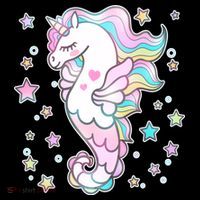 Cute Unicorn Seahorse Uni-Maid Women's Hoodie thumb 2