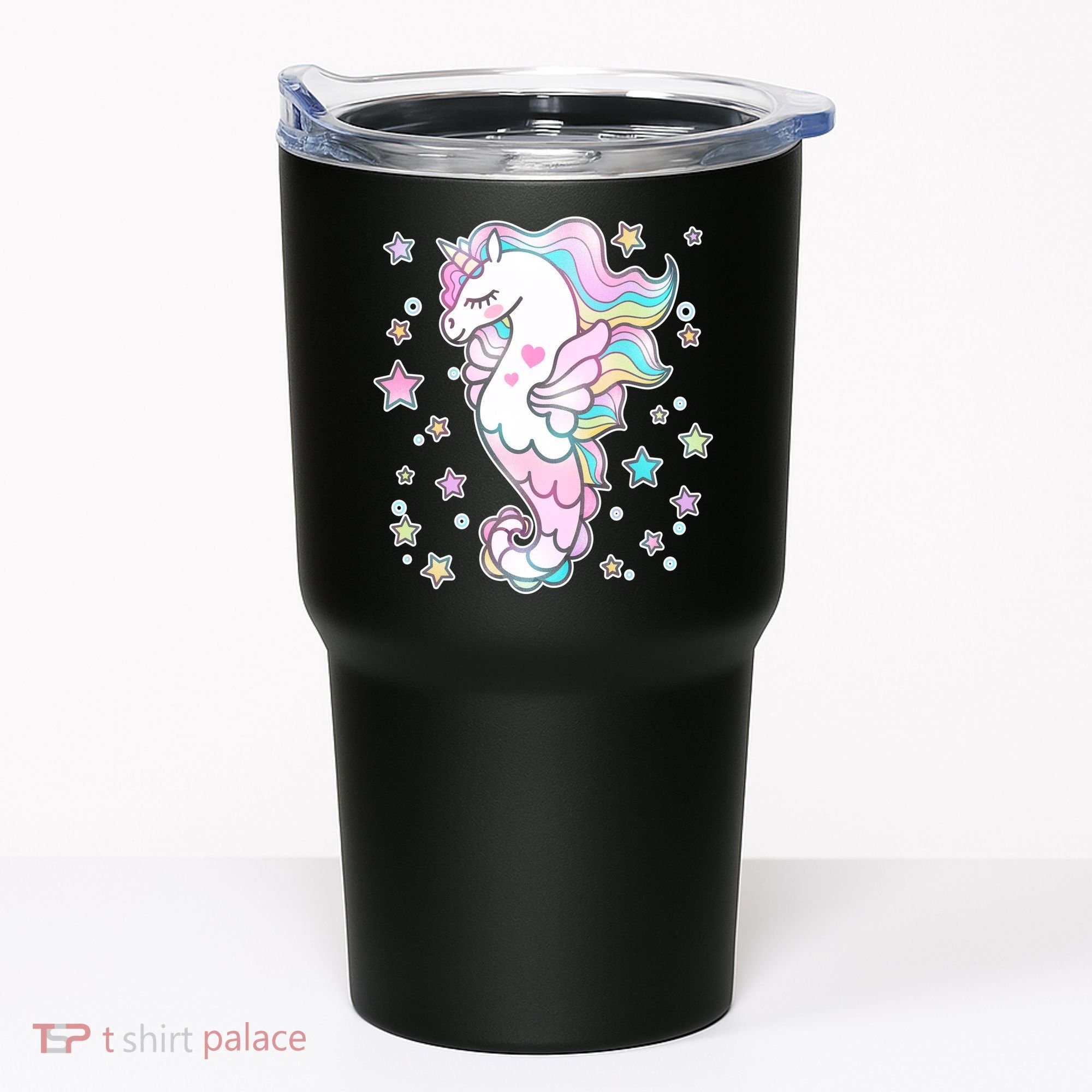 Cute Unicorn Seahorse Uni-Maid Tumbler