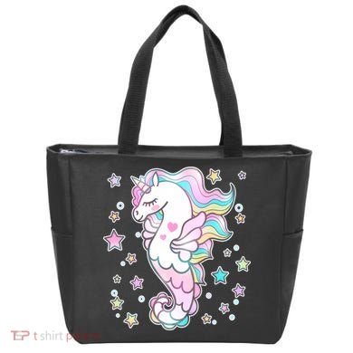 Cute Unicorn Seahorse Uni-Maid Tote Bag