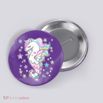 Cute Unicorn Seahorse Uni-Maid Button