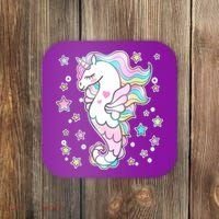 Cute Unicorn Seahorse Uni-Maid Coaster thumb 0