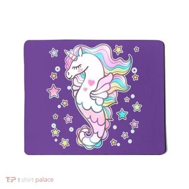 Cute Unicorn Seahorse Uni-Maid Mousepad