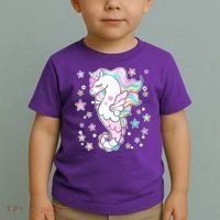 Cute Unicorn Seahorse Uni-Maid Toddler T-Shirt thumb 2