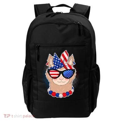 Cute USA Patriotic Llama Backpack