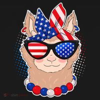 Cute USA Patriotic Llama Bucket Hat thumb 4