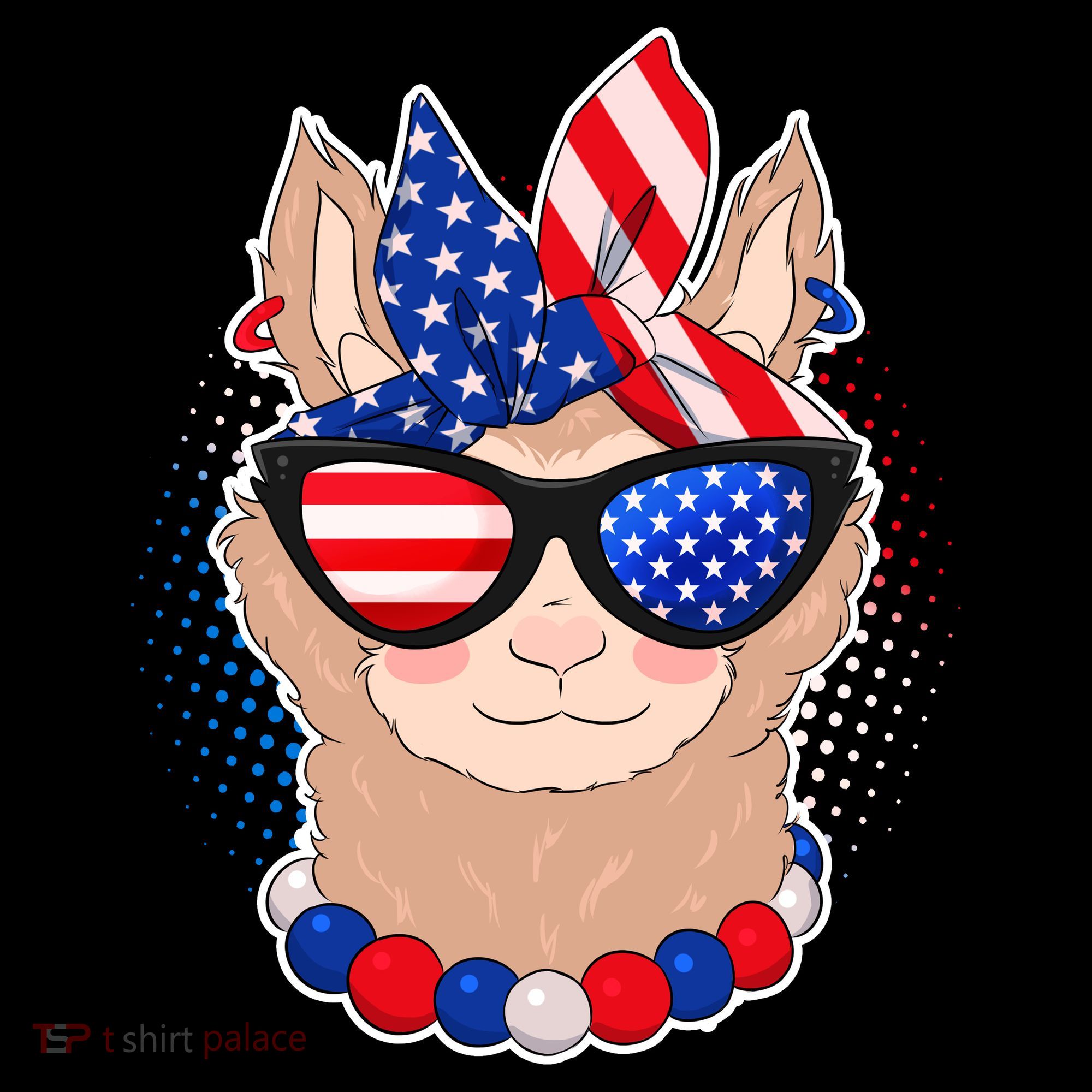 Cute USA Patriotic Llama Coffee Mug