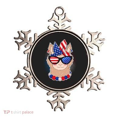 Cute USA Patriotic Llama Ornament