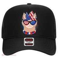 Cute USA Patriotic Llama Hat thumb 0