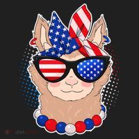 Cute USA Patriotic Llama Golf Towel thumb 3