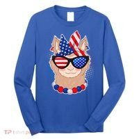 Cute USA Patriotic Llama Long Sleeve Shirt thumb 0