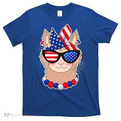 Cute USA Patriotic Llama T-Shirt