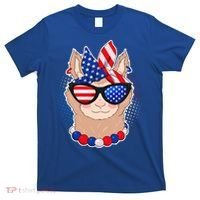 Cute USA Patriotic Llama T-Shirt thumb 0