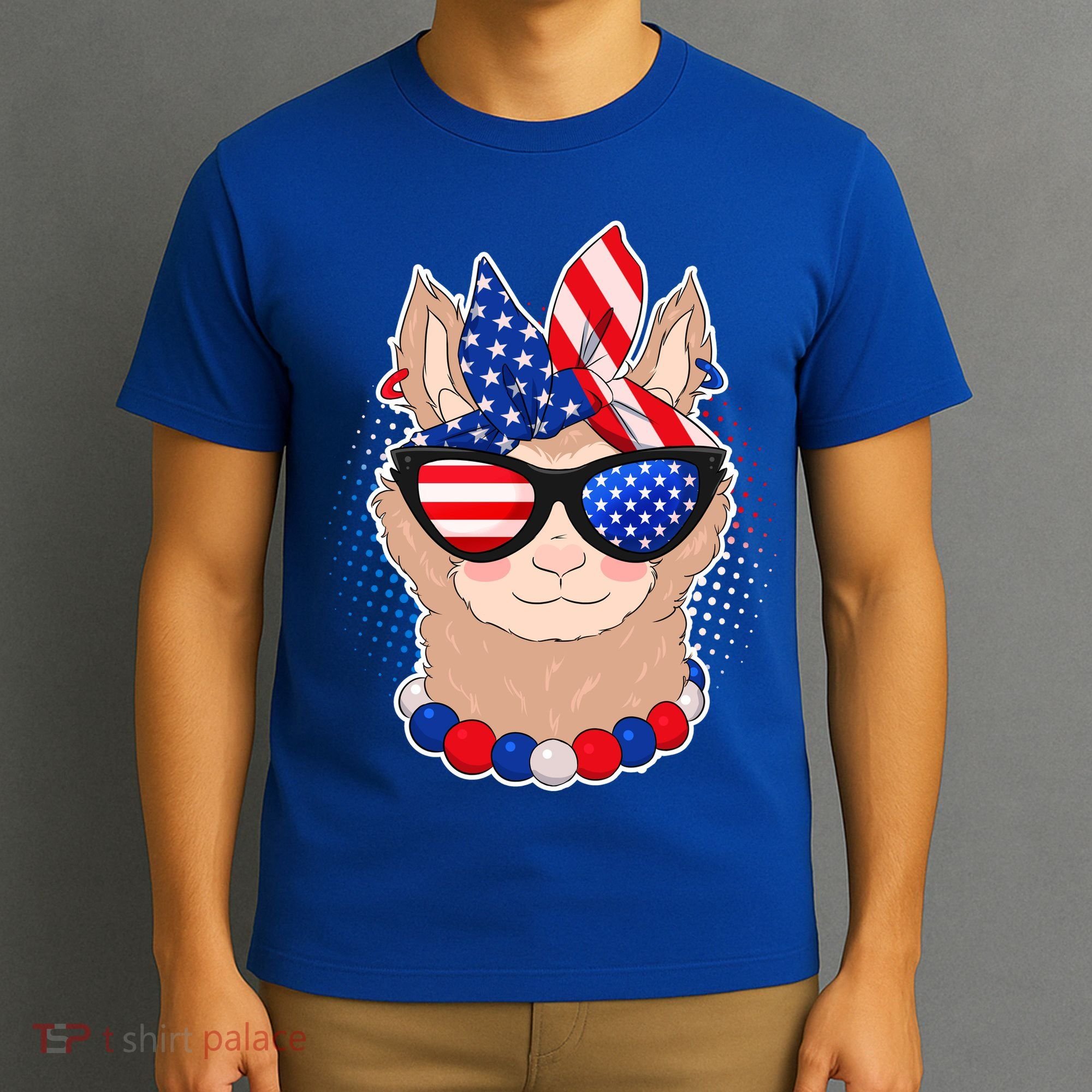 Cute USA Patriotic Llama T-Shirt