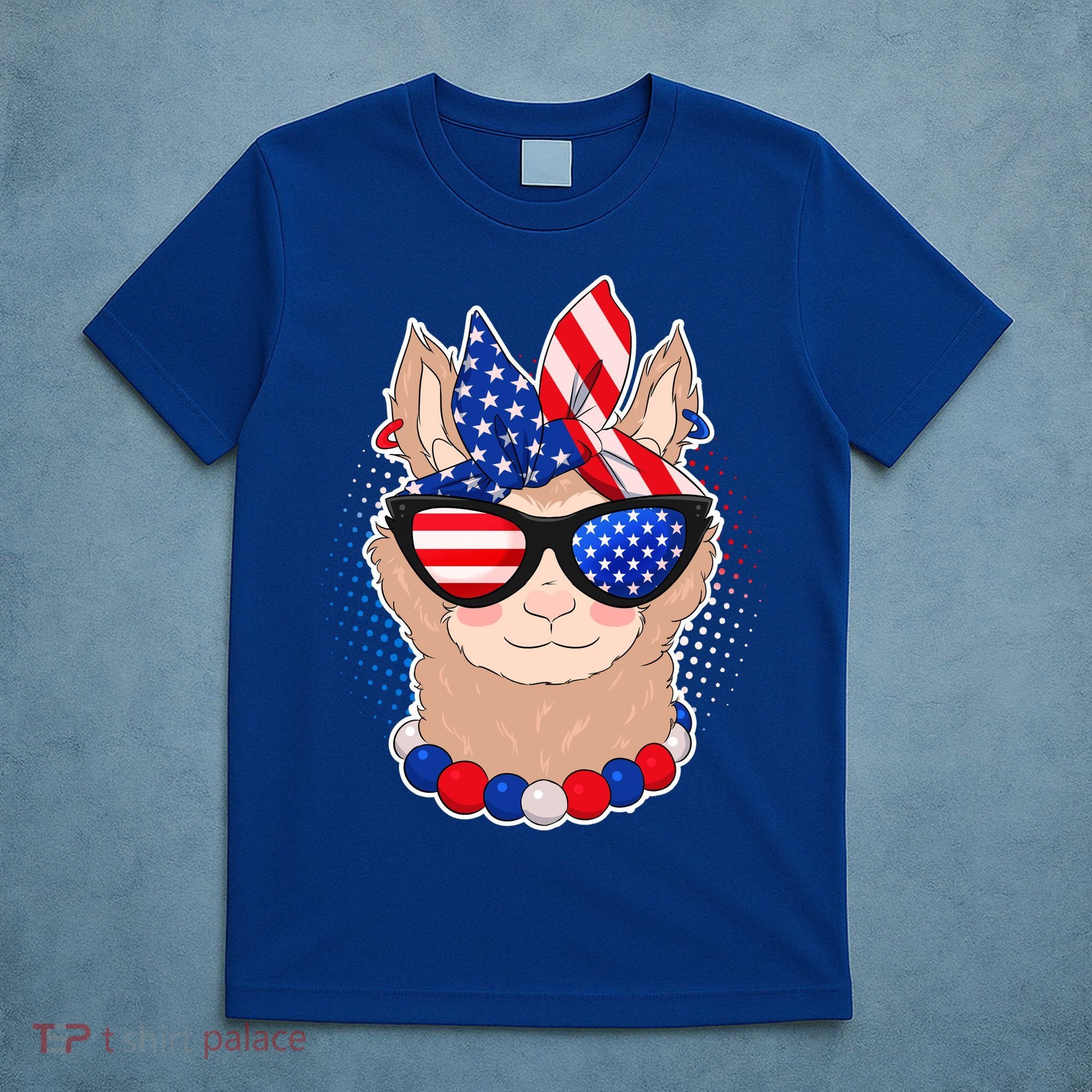 Cute USA Patriotic Llama T-Shirt
