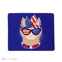 Cute USA Patriotic Llama Mousepad thumb 0