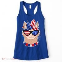 Cute USA Patriotic Llama Women's Tank Top thumb 0