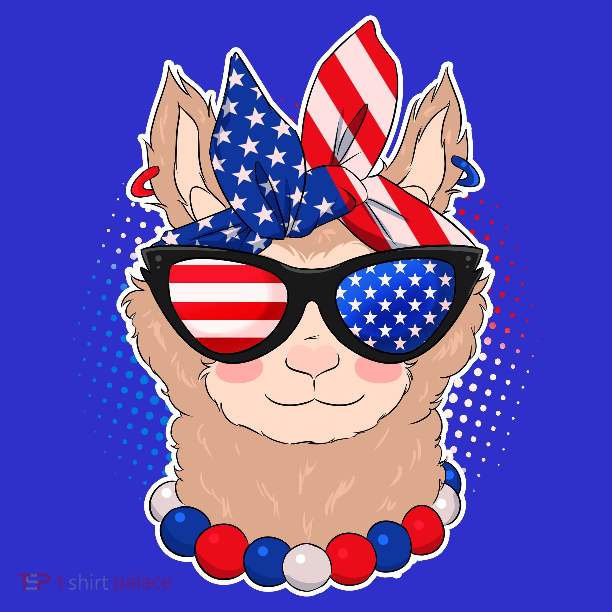 Cute USA Patriotic Llama Toddler Hoodie