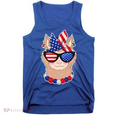 Cute USA Patriotic Llama Tank Top