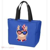 Cute USA Patriotic Llama Tote Bag thumb 3