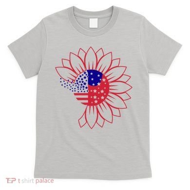 Cute USA Sunflower Flag T-Shirt