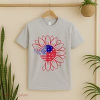 Cute USA Sunflower Flag T-Shirt thumb 2