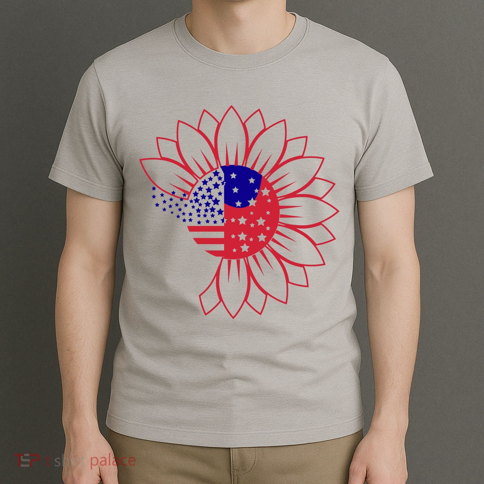 Cute USA Sunflower Flag T-Shirt