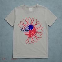 Cute USA Sunflower Flag T-Shirt thumb 5