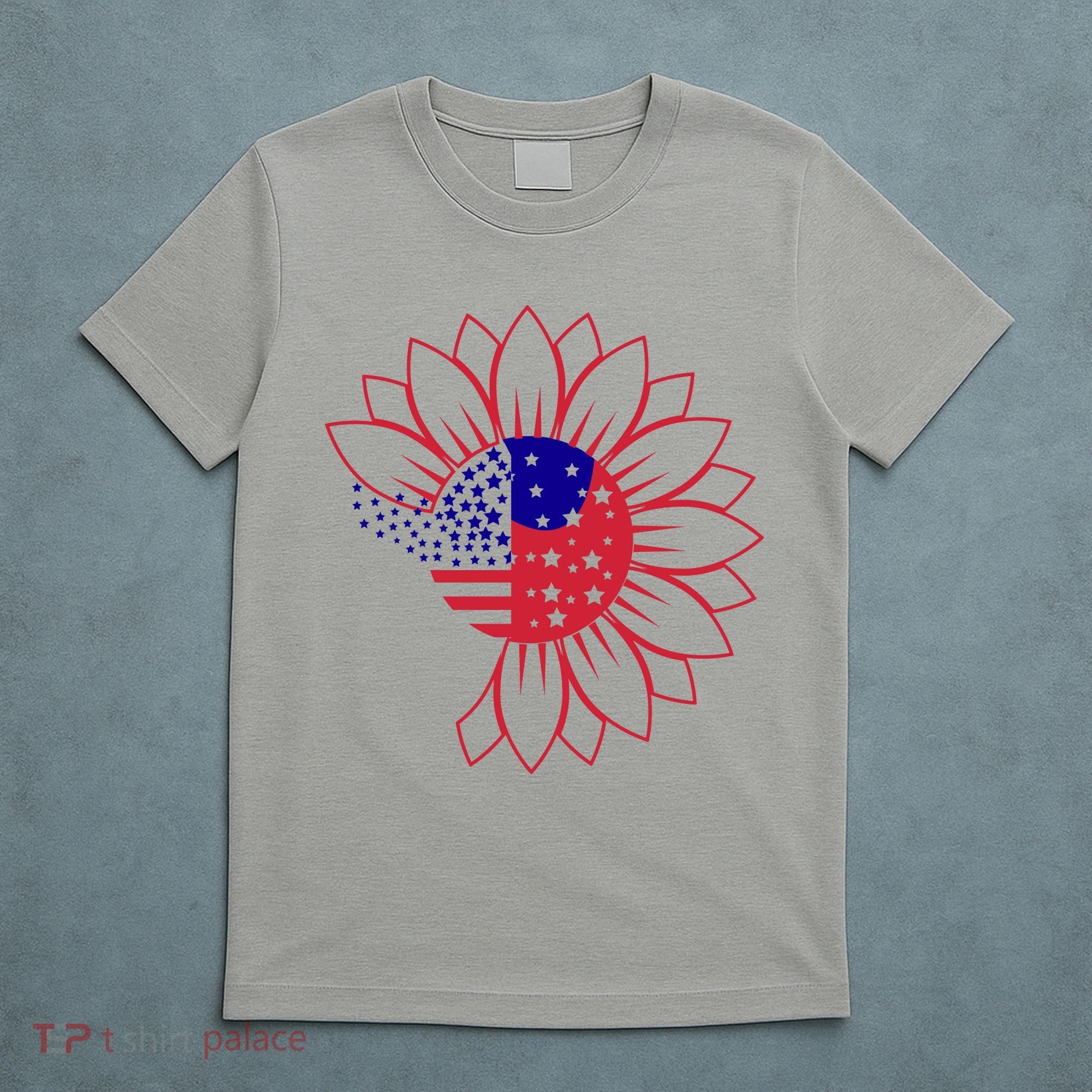 Cute USA Sunflower Flag T-Shirt