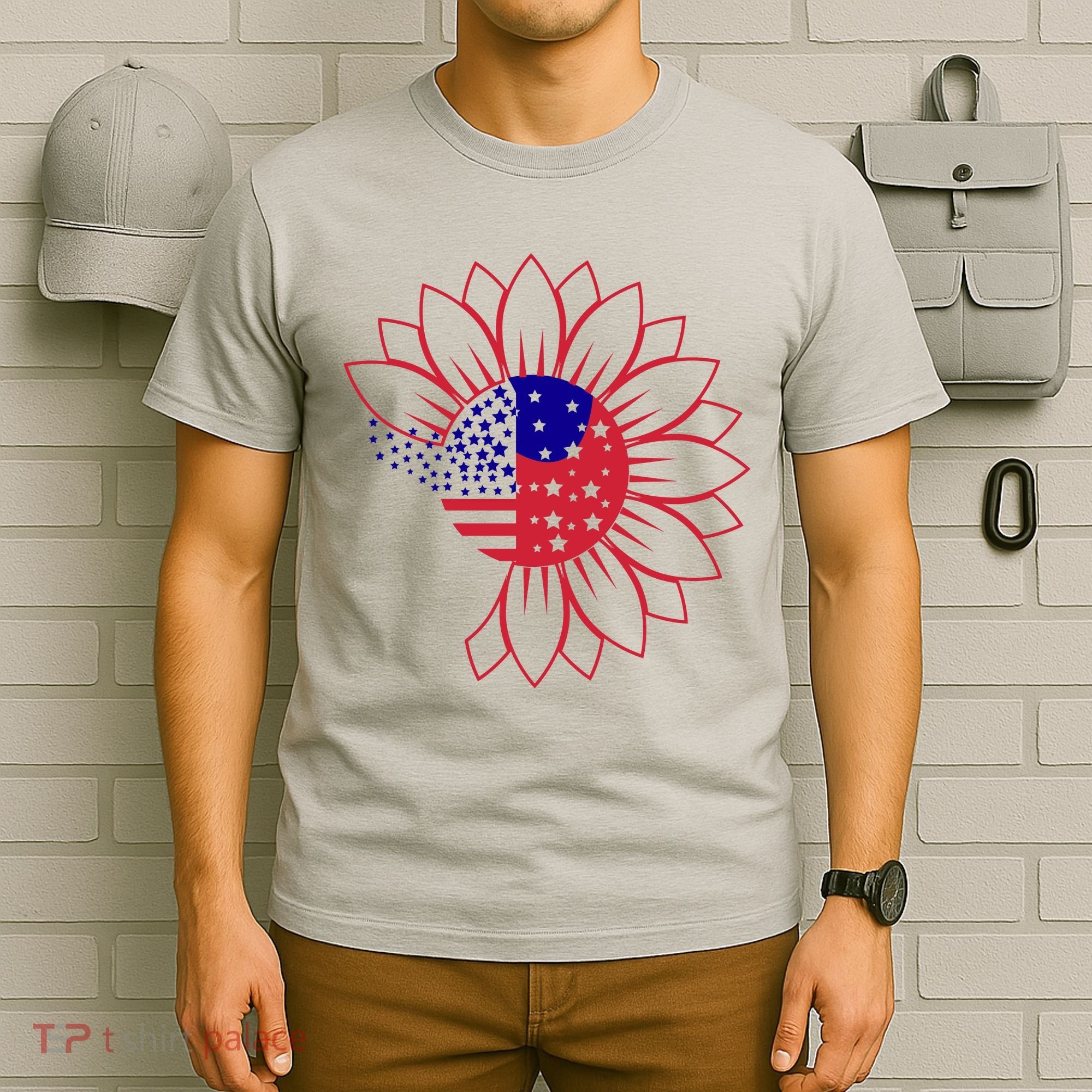 Cute USA Sunflower Flag T-Shirt