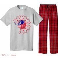 Cute USA Sunflower Flag Pajama Set thumb 0
