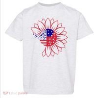 Cute USA Sunflower Flag Toddler T-Shirt thumb 0
