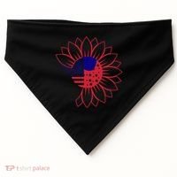 Cute USA Sunflower Flag USA-Made Doggie Bandana thumb 0