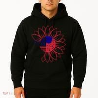 Cute USA Sunflower Flag Hoodie thumb 2
