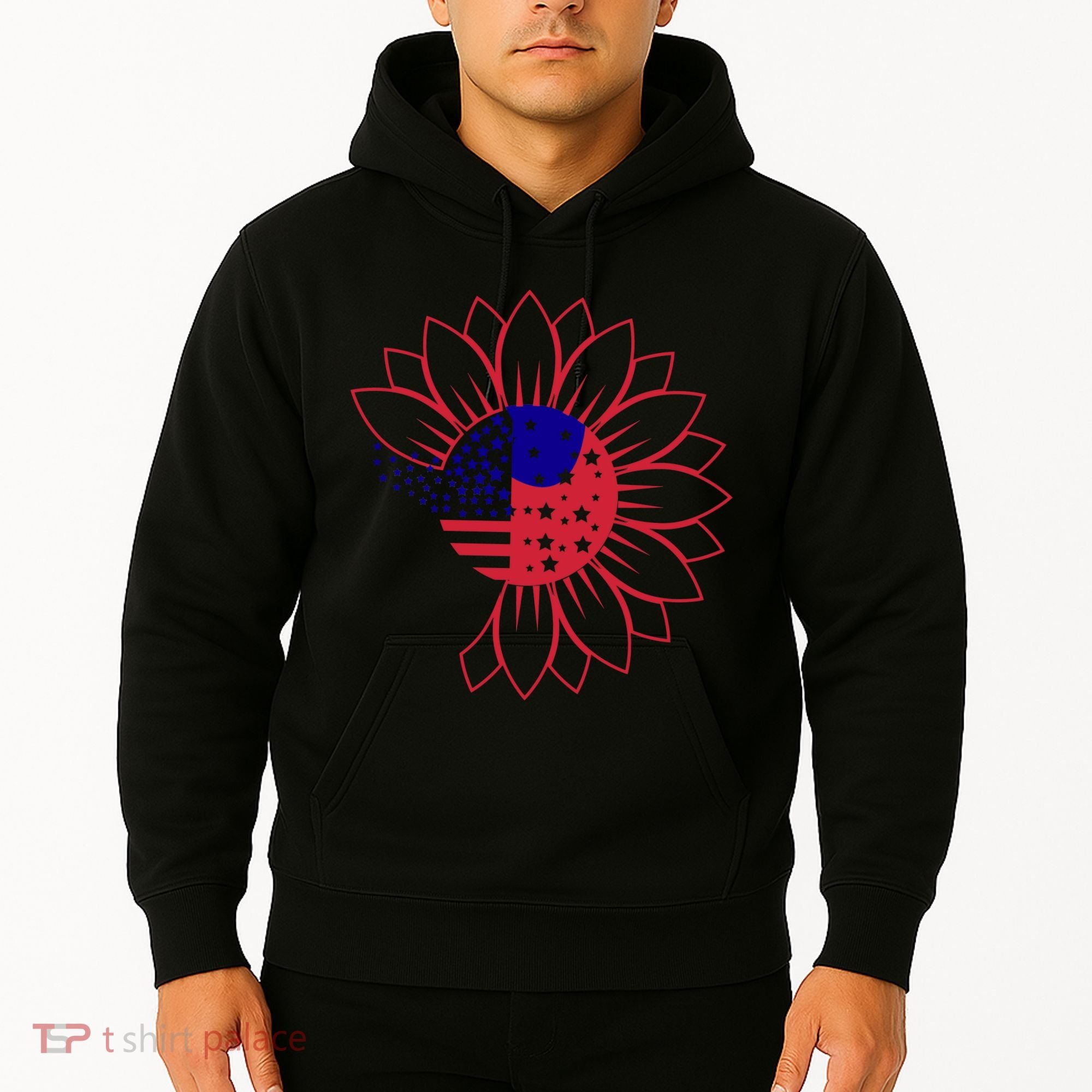 Cute USA Sunflower Flag Hoodie