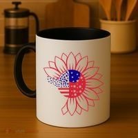 Cute USA Sunflower Flag Coffee Mug thumb 4
