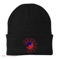 Cute USA Sunflower Flag Beanie thumb 0