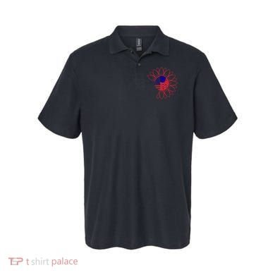 Cute USA Sunflower Flag Polo