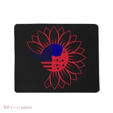 Cute USA Sunflower Flag Mousepad