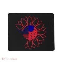 Cute USA Sunflower Flag Mousepad thumb 0