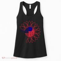 Cute USA Sunflower Flag Women's Tank Top thumb 0