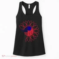 Cute USA Sunflower Flag Women's Tank Top thumb 0