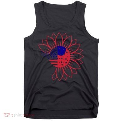 Cute USA Sunflower Flag Tank Top
