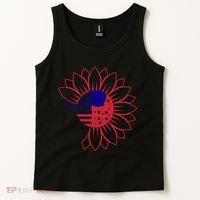 Cute USA Sunflower Flag Tank Top thumb 2